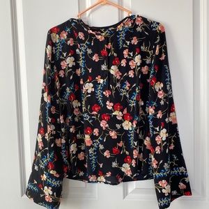 Equipment Femme Silk Long Sleeve Blouse Floral